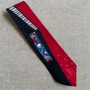 Zylos George Machado Vintage 80’s Vibes Italian Silk Men’s Tie Office Work